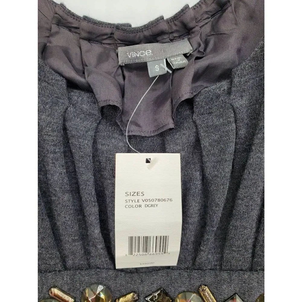 NWT Vince Women's Grey 100% Wool Dress Size Small‎